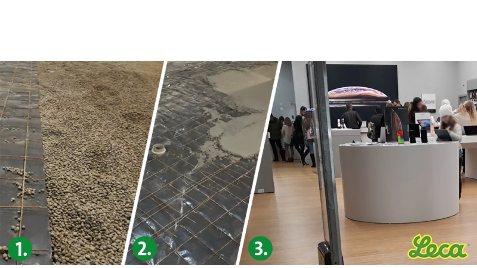 Aplicação de Leca® solta em enchimentos