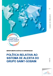 Política relativa ao sistema de alerta do Grupo Saint-Gobain