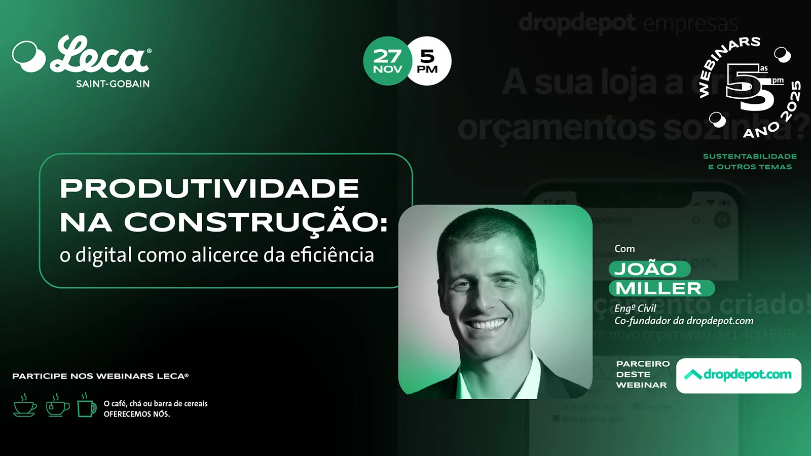 Webinar Produtividade na construção: o digital como alicerce da eficiência