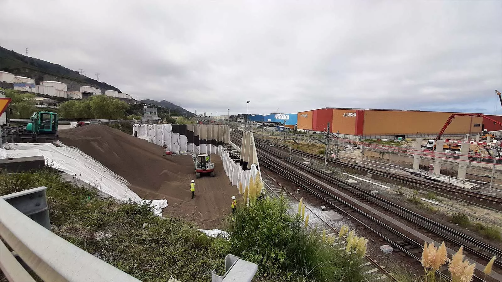 Construção da nova ponte de acesso ao Porto de Bilbau