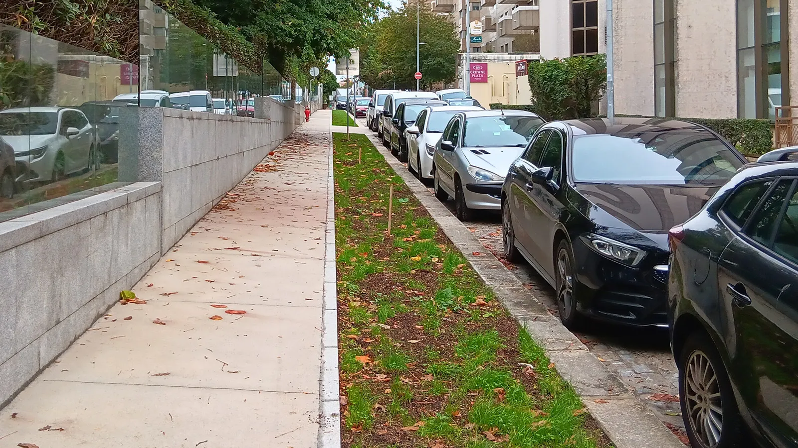 Vala drenante na Rua Pedro Hispano
